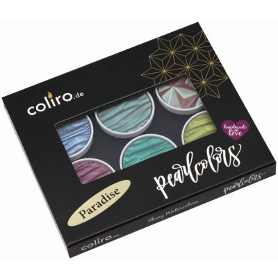 Finetec Akvarelové barvy Coliro Pearlcolors Paradise, sada 6 ks – Hledejceny.cz