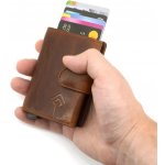 JOREY Pouzdro na karty a doklady vysouvací automat hnědé EV-101 – Zboží Živě