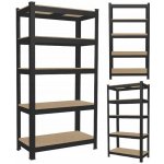Tvujregal Kovový Economy 180 x 90 x 30 cm 5 polic lakovaný černý – Zboží Dáma