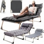 KIK KX3910 Skládací polní lůžko Tourist 198 cm tmavě šedá – Hledejceny.cz