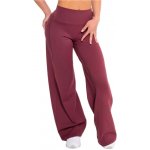 GymBeam Dámské kalhoty Straight Flow Wine – Zboží Dáma