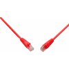 síťový kabel Solarix C6-114RD-0,5MB patch, CAT6, UTP, PVC, 0,5m červený