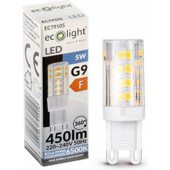 ECO LIGHT LED žárovka G9 5W studená bílá