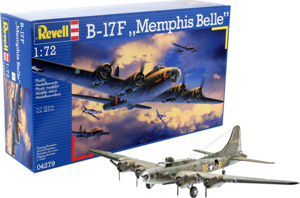 Revell Plastic ModelKit letadlo 04279 B-17FMemphis Belle 1:72