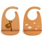 Done by Deer Happy Home Set 2ks silikonových bryndáčků Raffi hořčicový – Zboží Mobilmania