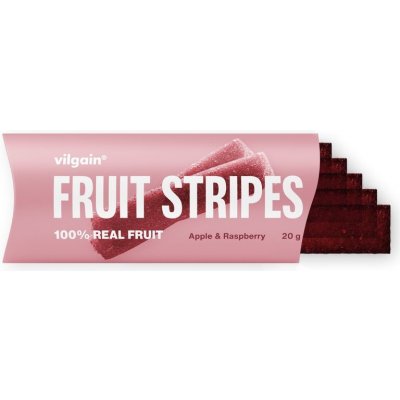 Vilgain Fruit Stripes Jablko a malina 20 g – Zbozi.Blesk.cz