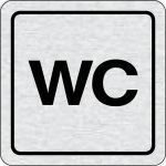 Nalepovací cedulka na dveře - WC – Zboží Dáma