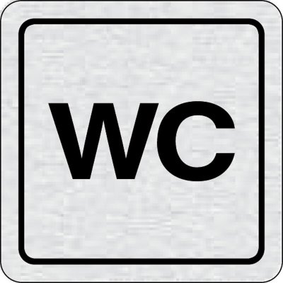 Nalepovací cedulka na dveře - WC – Zboží Dáma