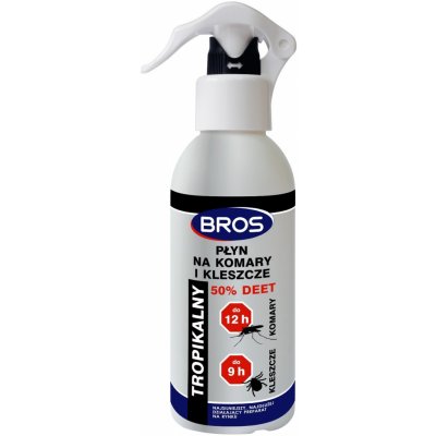 Bros Tekutina pro komáry, klíšťata a mouchy 50% Deet 130 ml – Zbozi.Blesk.cz