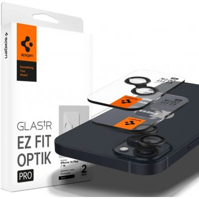 Ochranné sklo na fotoaparát Spigen Optik.tr "EZ Fit" 2pack iPhone 14/14 Plus, černé (AGL05213) – Zboží Živě
