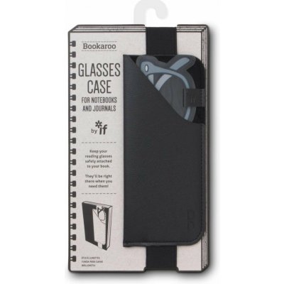 If Bookaroo Glasses Case pouzdro na brýle s gumou na knihu/zápisník černé – Zboží Dáma