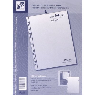Euroobal A4 PP eurozávěs, lesk, 140mic., 25ks – Zboží Dáma