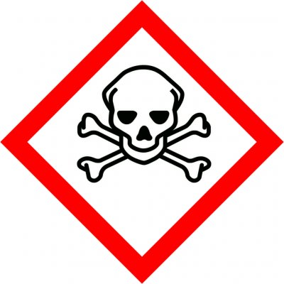 Grafiko | GHS 06 – toxické látky - symbol - Materiál Samolepící PVC folie, Rozměr 100x100mm – Hledejceny.cz