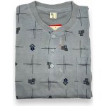 Ness pánské bavlněné nadměrné pyžamo letní komplet JON tmavě modrá – Hledejceny.cz