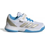 adidas Courtflash Kids Comfort Closure Tennis Shoes Ftwr White/Cyber Met./Lucid Aquamarine – Zboží Dáma