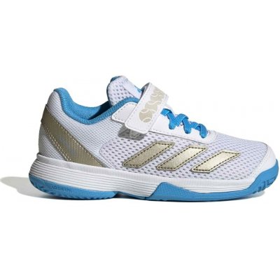 adidas Courtflash Kids Comfort Closure Tennis Shoes Ftwr White/Cyber Met./Lucid Aquamarine – Zboží Dáma