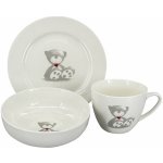 by inspire Dětský jídelní set Teddy talíř miska šálek 3 ks – Zboží Dáma
