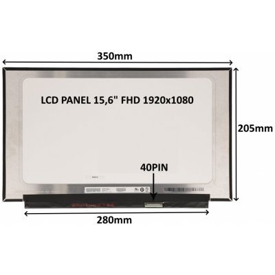 LCD PANEL 15,6" FHD 1920x1080 40PIN MATNÝ IPS 120HZ / BEZ ÚCHYTŮ 77043147 – Sleviste.cz