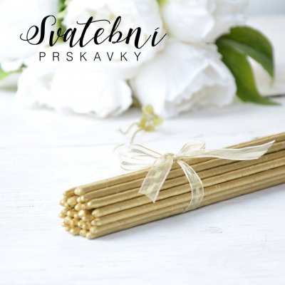 Svatební prskavky 70cm zlaté rovné 30pack – Zbozi.Blesk.cz