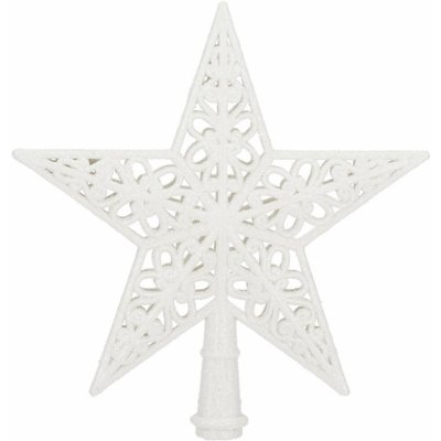 SPRINGOS Hvězda na vánoční stromeček 21cm bílá vánoční ozdoba CA1280-XG – Zboží Dáma