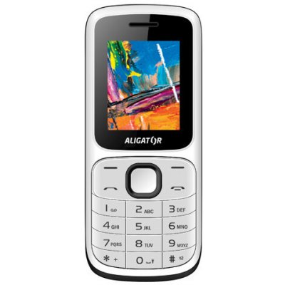 ALIGATOR D210 Dual sim bílo-černý AD210WB – Zboží Mobilmania