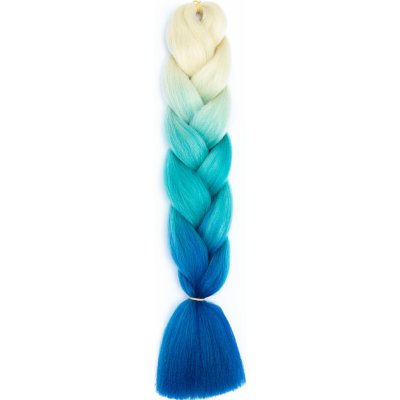 Kanekalon - barevné copy - blond - modrý - C24 – Zboží Mobilmania