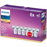 Philips LED Classic spot 4.6-50W, GU10, 2700K, set 6ks 929001215233 – Zboží Živě