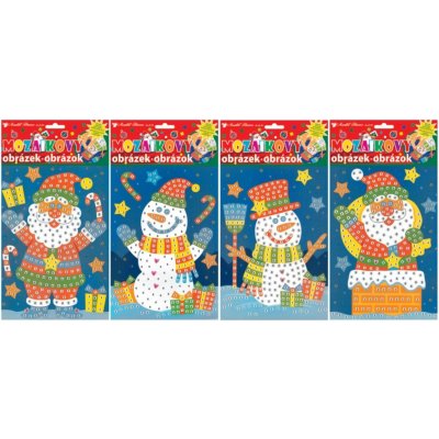 Anděl Mozaikový hrací set Vánoce 1692 23x16 cm Mozaikový hrací set: 1. SANTA – Zboží Mobilmania