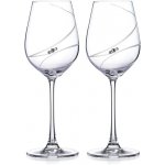 Diamante sklenice na bílé víno Atlantis s kamínky Swarovski 2 x 400 ml – Zboží Dáma