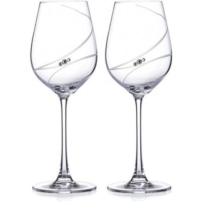 Diamante sklenice na bílé víno Atlantis s kamínky Swarovski 2 x 400 ml – Hledejceny.cz