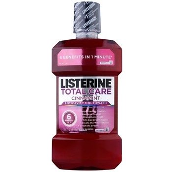 Listerine Total Care Cinnamint ústní voda pro kompletní ochranu zubů 6 v 1 Anticavity Mouthwash 1000 ml