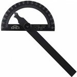 Kinex 1089-02-120 Úhloměr obloukový 120x200mm BLACK COAT černý, rozsah 0-180°, ČSN 251613 – HobbyKompas.cz