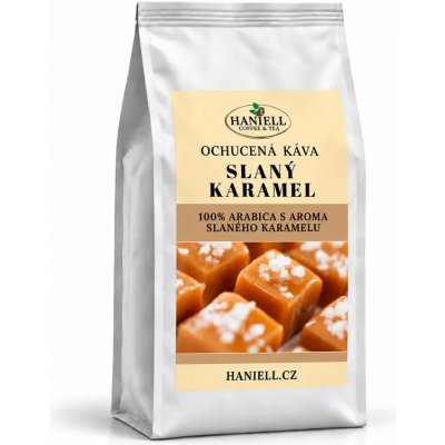 Haniell Slaný Karamel 100% brazilská arabica s jemnou sladko-slanou chutí karamelu zrnková 0,2 kg – Hledejceny.cz