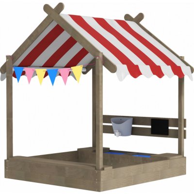 Outsunny Pískoviště se stříškou 124x116x146 cm šedé – Zboží Mobilmania