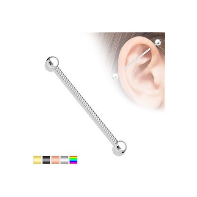 Piercingate industrial piercing PIN00064 černá – Zboží Mobilmania