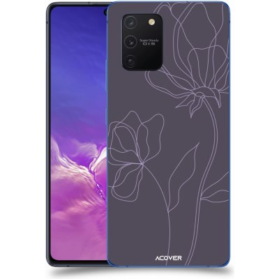 Pouzdro ACOVER Samsung Galaxy S10 Lite s motivem Line Flower II – Zboží Mobilmania