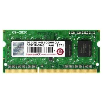 Transcend SODIMM DDR3 2GB 1066MHz CL7 TS256MSK64V1N