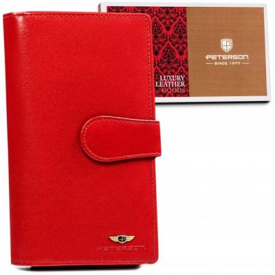 Peterson peněženka na zip a patentku Y140 PTN 2519-BO červená