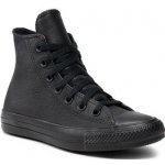 Converse Chuck Taylor All Star Leather Hi 135251/Black Monochrome – Zboží Mobilmania