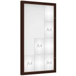 PROCITY Venkovní vitrína Classique, 12 x A4, plexi, hnědá – Zboží Živě