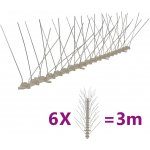 VidaXL 4řadové plastové hroty proti ptákům a holubům sada 6 ks 3 m 11461.170233 – Sleviste.cz