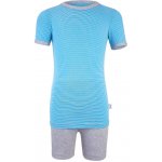 Little Angel Pyžamo KR Outlast® pruh modrožlutý šedý melír – Hledejceny.cz