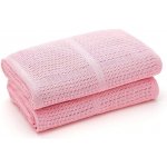 Lorelli Dětská háčkovaná bavlněná deka Pink