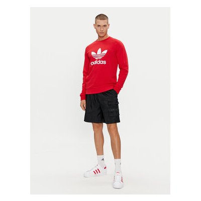 adidas Mikina adicolor Classics Trefoil IA4855 Červená Regular Fit