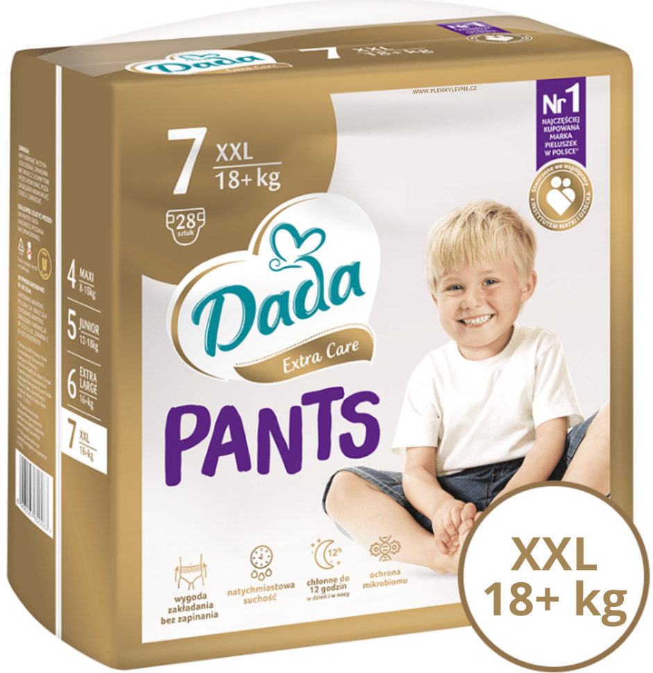 DadaPants Extra Care 7 XXL 18+ kg 28 ks