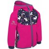 Dětská bunda Unuo softshellová bunda tmavě růžová jednorožci