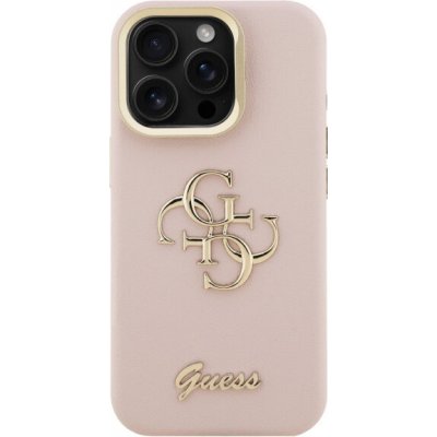 Guess Grained 4G Logo kryt s výklopným stojánkem pro iPhone 15 Pro Max - růžový 57983125131 – Zboží Mobilmania
