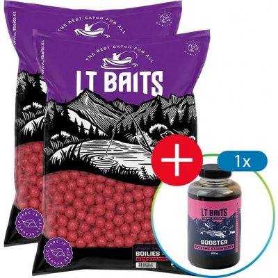 10kg Boilies LT Baits Extreme Strawberry - Jahoda 20mm + Booster Zdarma – Zboží Dáma