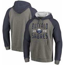 Fanatics Buffalo Sabres Timeless Collection Antique Stack Tri-Blend Raglan