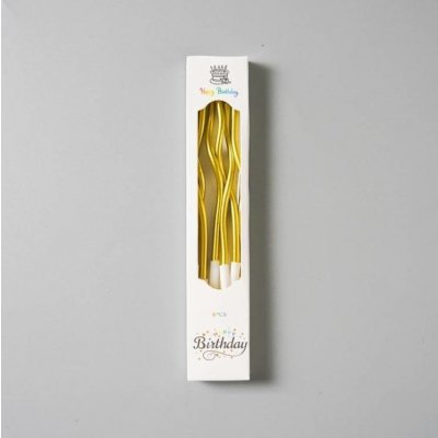 Dortisimo Svíčky spirálové metalické zlaté – Zboží Dáma